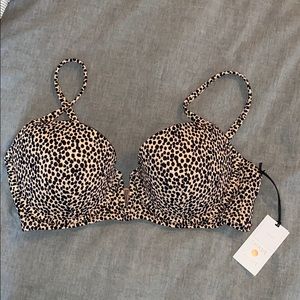Cheetah Print Bikini Top